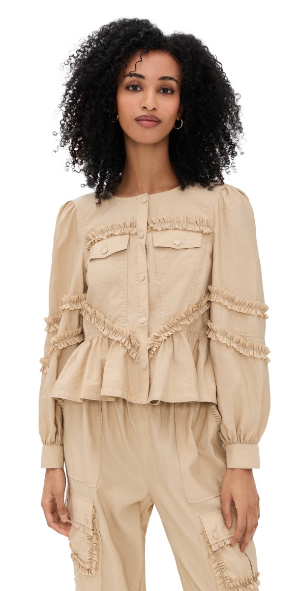Cinq à Sept Kumiko Jacket Khaki