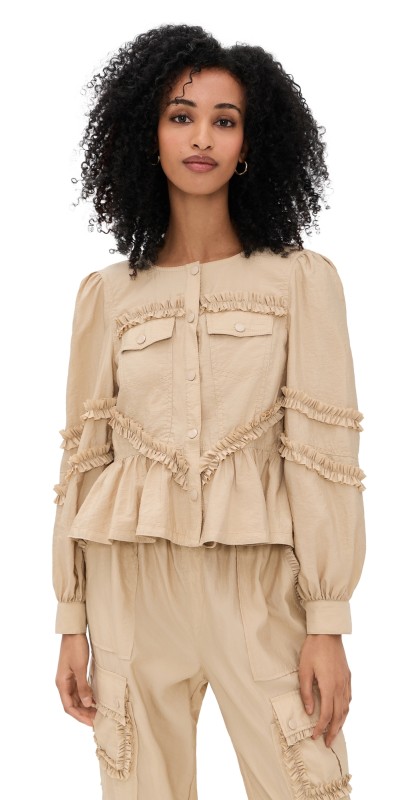 Cinq à Sept Kumiko Jacket Khaki