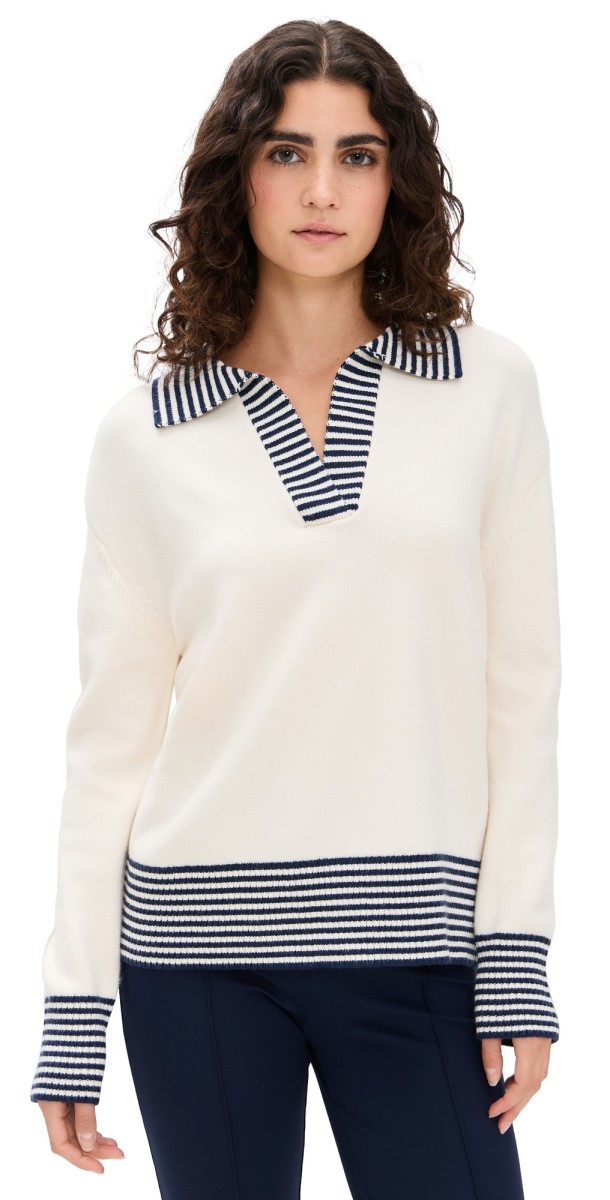 Addison Bay Carlyle Rugby Sweater Cream