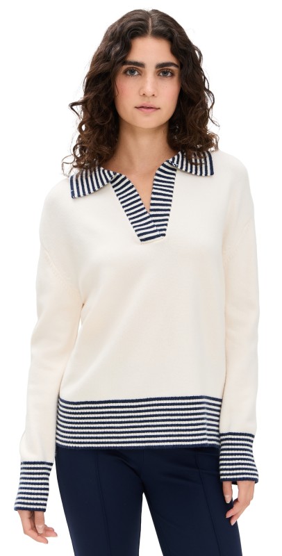 Addison Bay Carlyle Rugby Sweater Cream