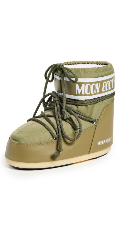 Moon Boot Icon Low Nylon Boots Khaki