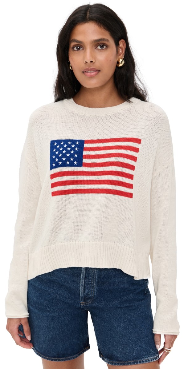 Z Supply Sienna Flag Sweater Sea Salt