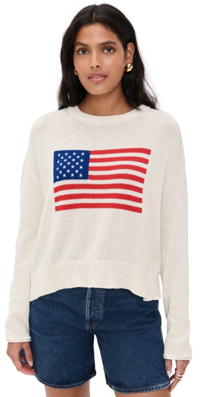 Z Supply Sienna Flag Sweater Sea Salt