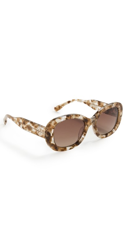 Tory Burch TY7226U Sunglasses Transparent & Brown Tort