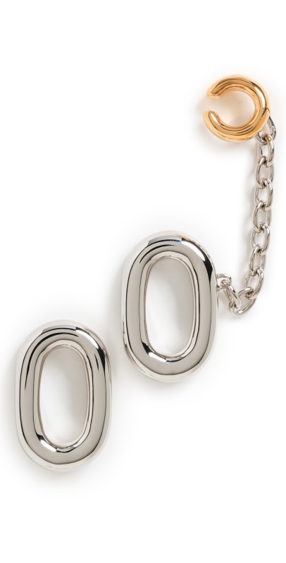 rabanne XL Link Earrings Silver/Gold