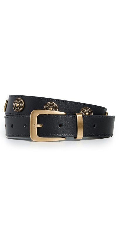 FRAME Medallion Stud Belt Black