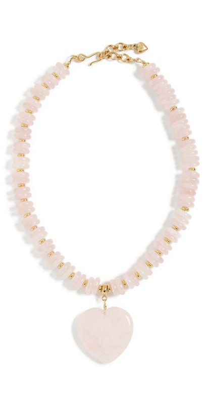 Brinker + Eliza First Blush Necklace Rose Quart