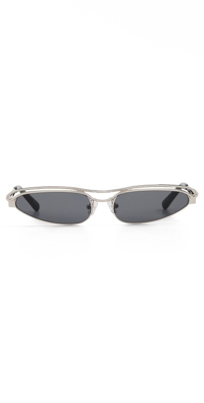 The Attico Attico73 Sunglasses Silver/Black/Grey