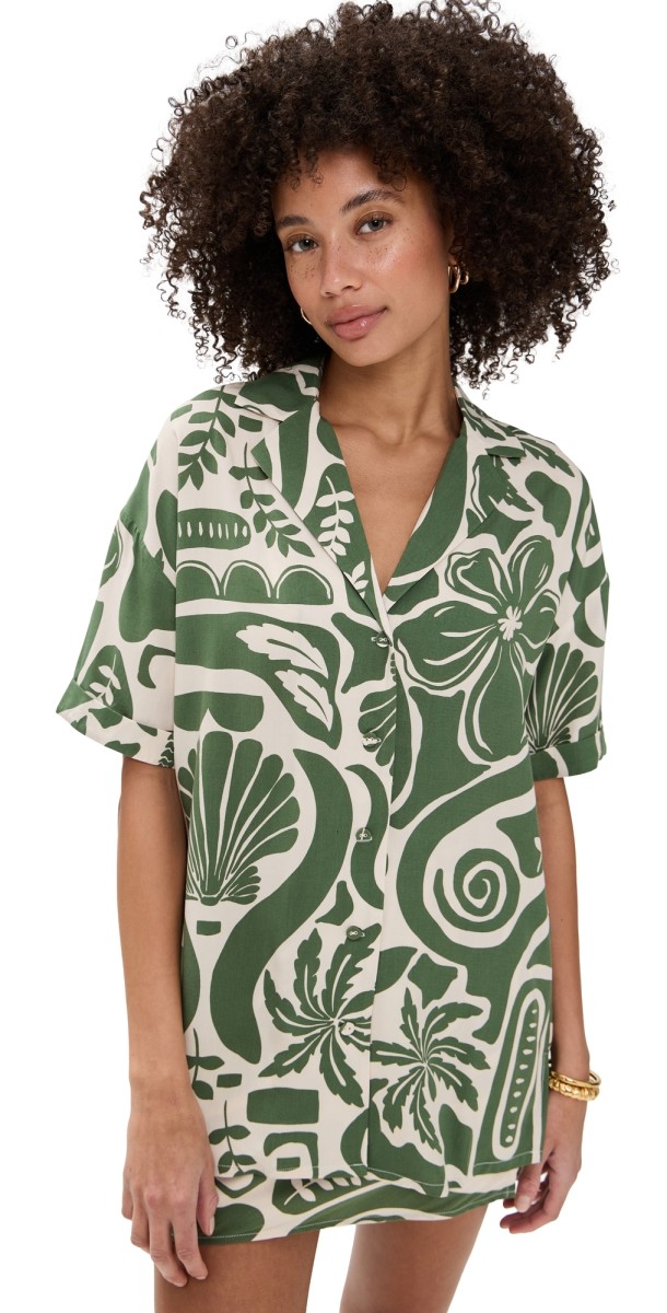 MINKPINK Amos Resort Shirt Shell-Print