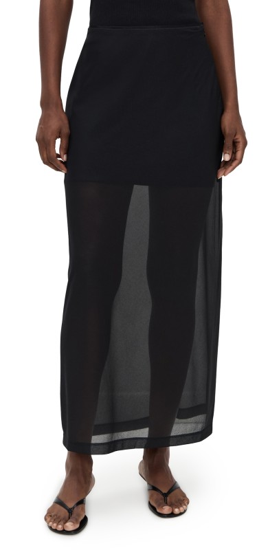 La Ligne Sheer Slim Skirt Black