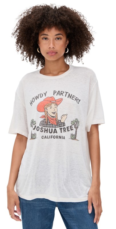 RE/DONE Joshua Tree Boyfriend Tee Vintage White