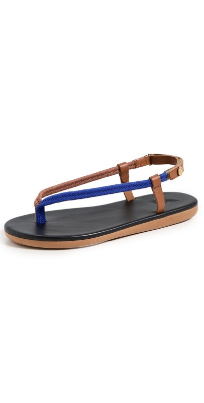 Ancient Greek Sandals Zoi Rope Sandals Blue/Tan