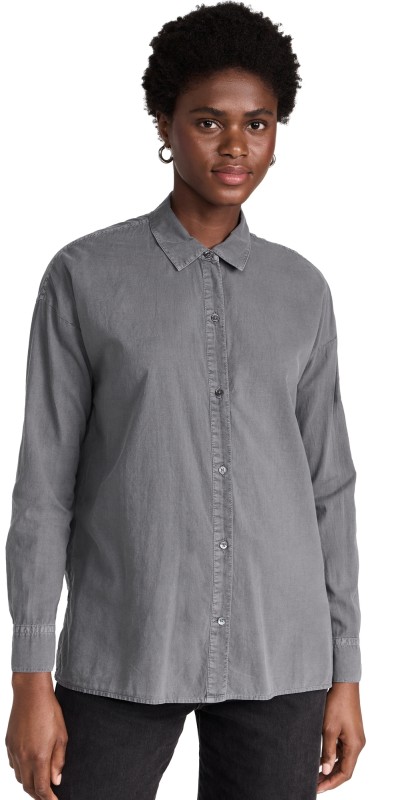 James Perse Oversized Button Front Shirt Flannel