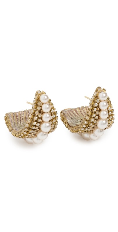 Deepa Gurnani Filomena Earrings Gold