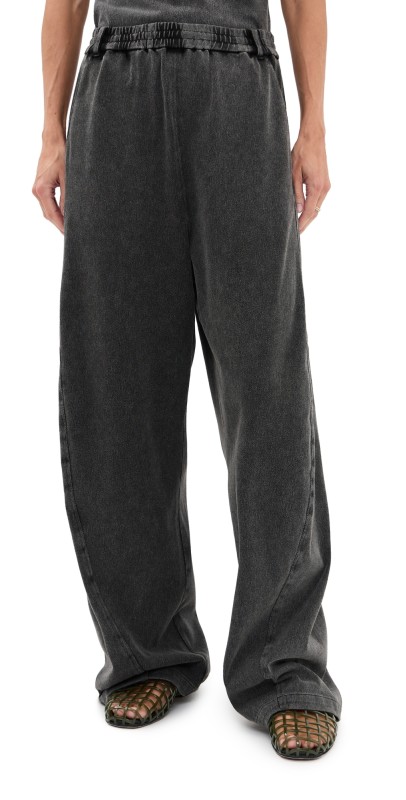 Tibi Petite Stretch Denim Knit Winslow Pants Black