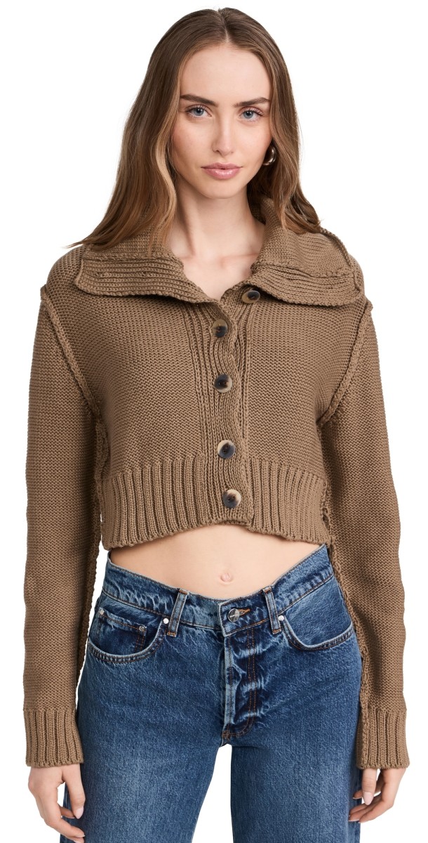 NSF Dame Cardigan Khaki