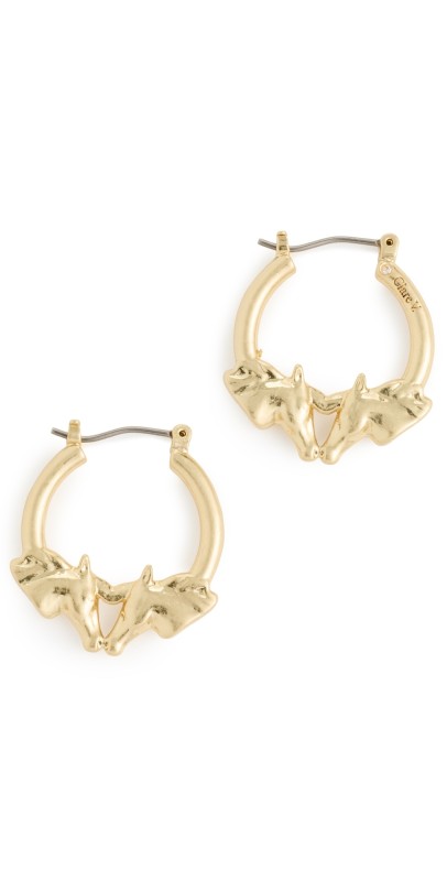 Clare V. Le Cheval Earrings Vintage Gold