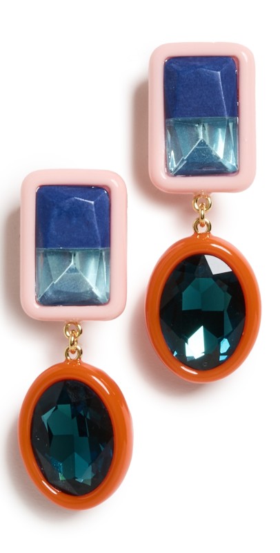 Lele Sadoughi Duo Drop Earrings Pink Fir