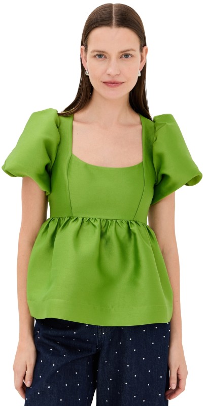 ALIGNE Allanah Puff Sleeve Top Green