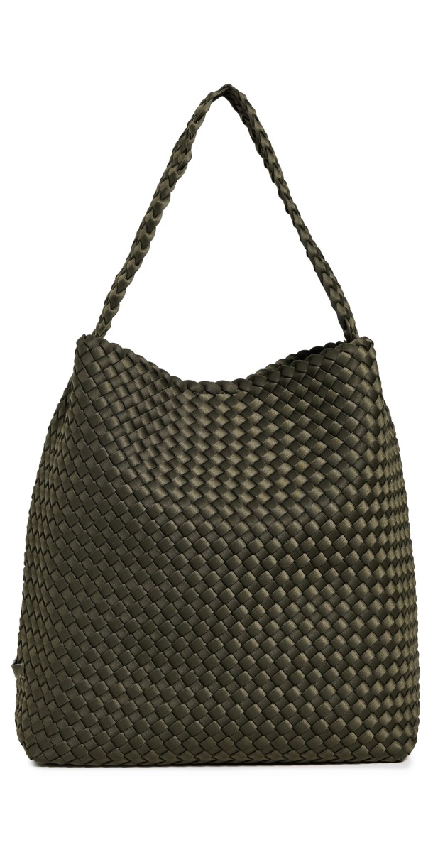 NAGHEDI Nomad Medium Hobo Bag Oliv