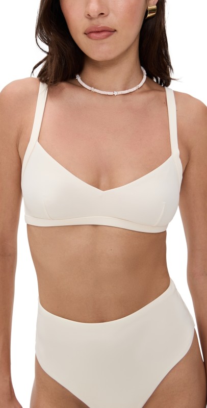Reformation Soleil Bikini Top Fior Di Latte