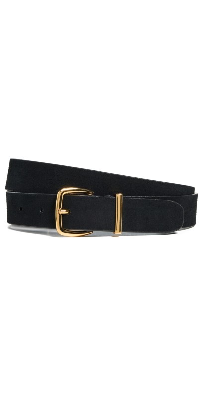 Madewell Essentials Belt Suede True Black