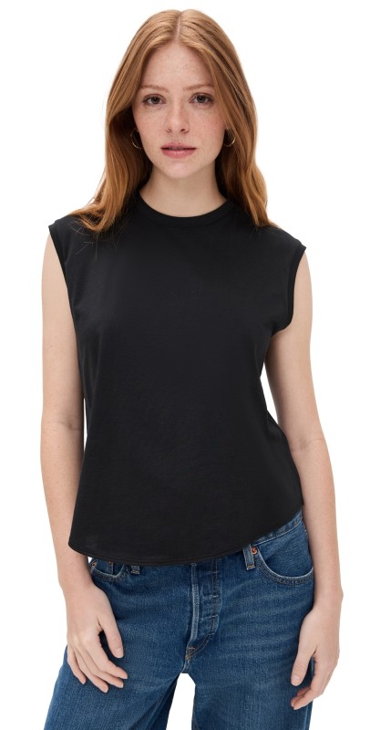 Theory Shirt Tail Tank Black