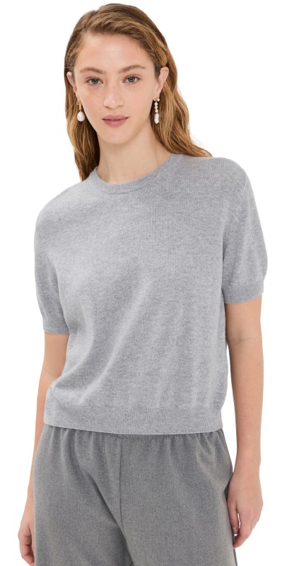 Nackiye Pearl Crewneck Cashmere Sweater Gris