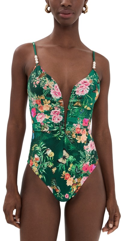 L'AGENCE Lilou Charonda Butterfly Plunge One Piece Multi