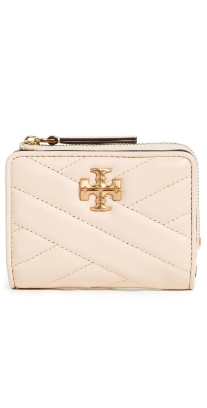 Tory Burch Kira Chevron Bi-Fold Wallet New Cream