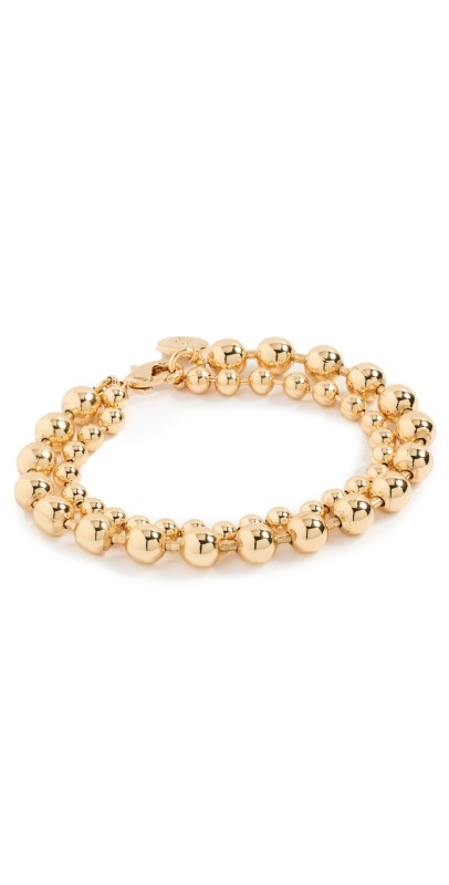 Alexa Leigh Layered Ball Chain Bracelet Yellow Gold