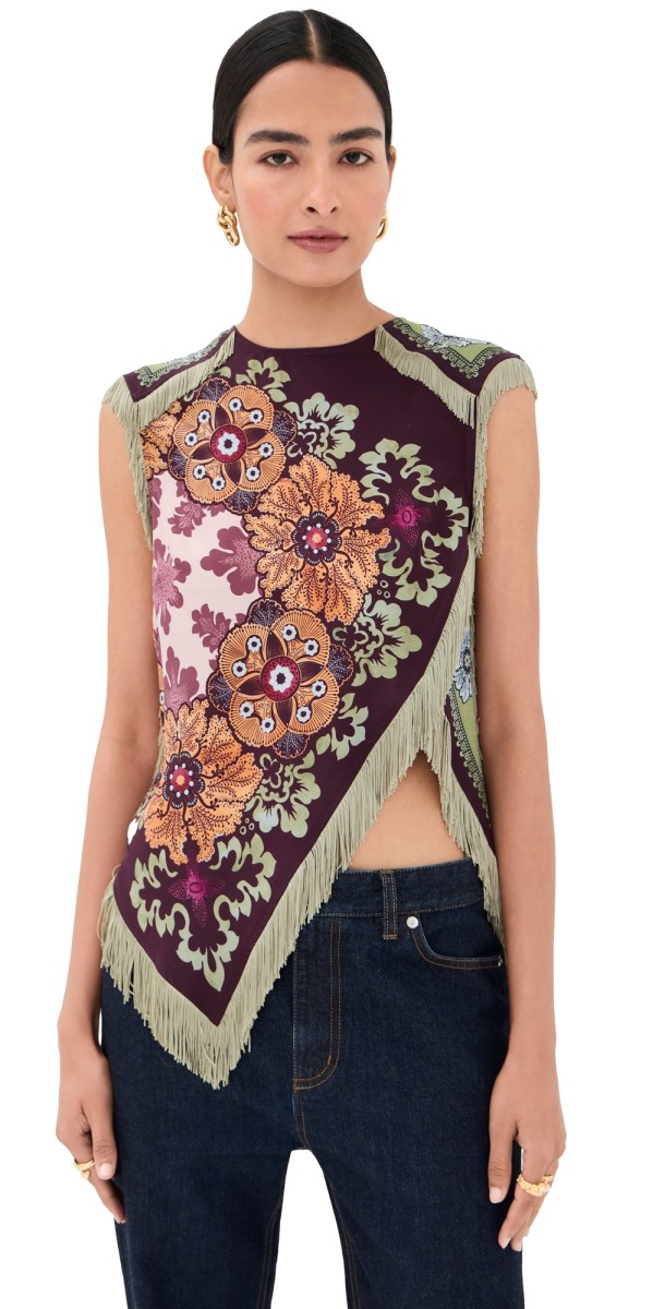 La DoubleJ Silk Scarf Top Bounty Placee