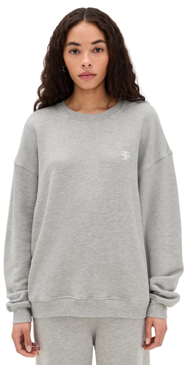 Éterne Oversized Crew Neck Sweatshirt Heather Grey