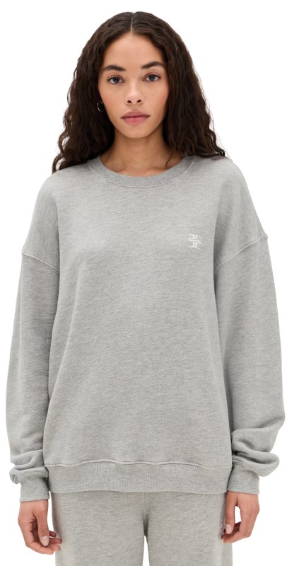 Éterne Oversized Crew Neck Sweatshirt Heather Grey