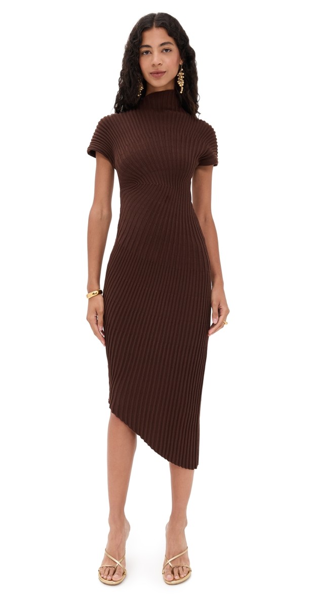 Cult Gaia Chrysta Knit Dress Java
