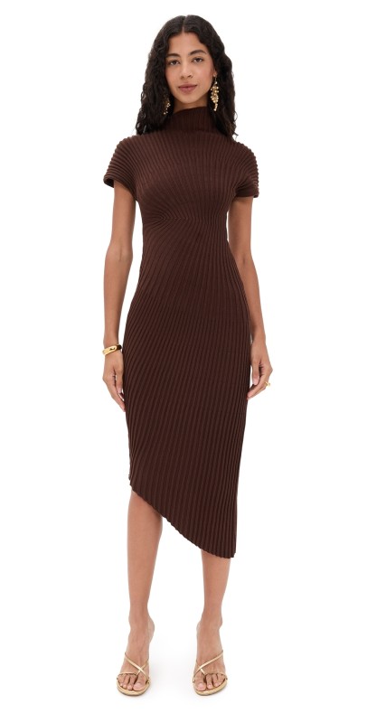 Cult Gaia Chrysta Knit Dress Java