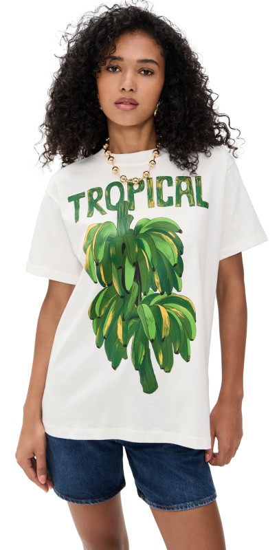 FARM Rio Tropical Off-White T-Shirt Off White Multi