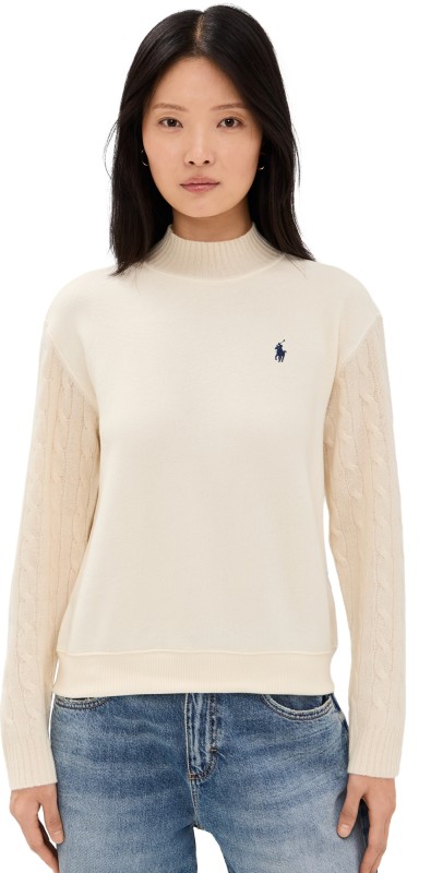 Polo Ralph Lauren Island Long Sleeve Sweatshirt Clubhouse Cream