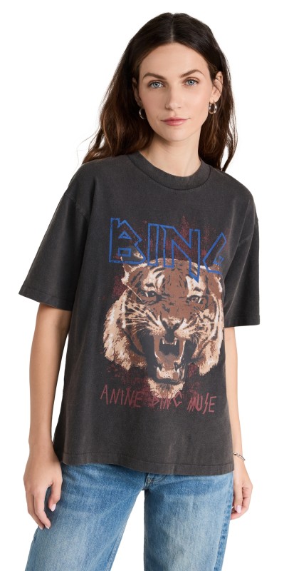 ANINE BING Tiger Tee Black