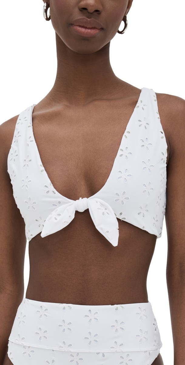 Beach Riot Dallas Top White Magnolia Eyelet