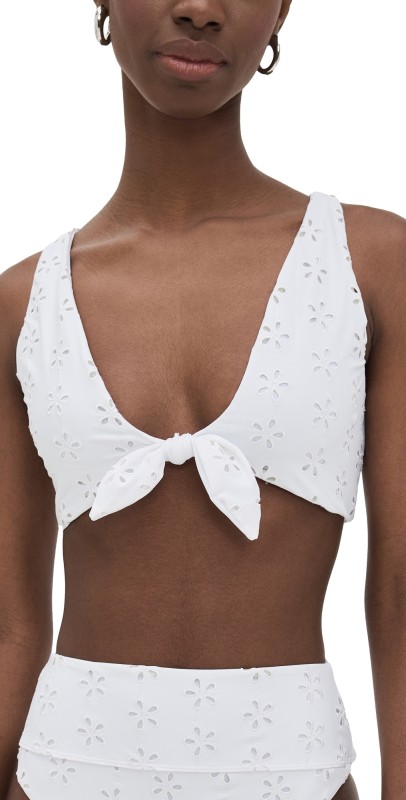 Beach Riot Dallas Top White Magnolia Eyelet