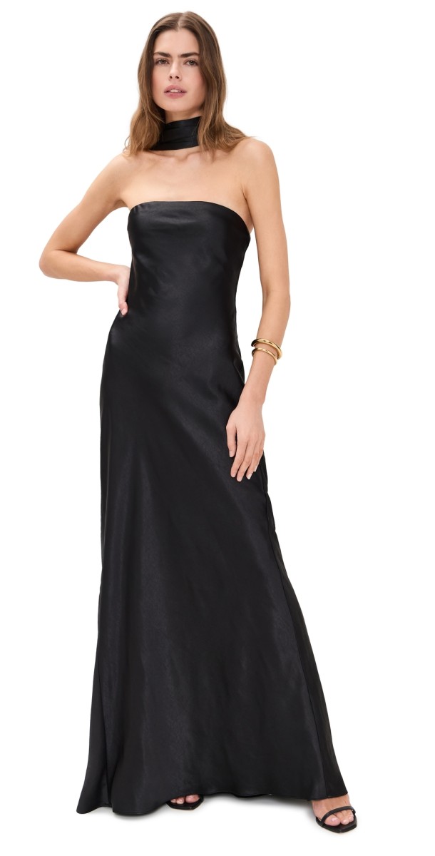 MISHA Lilia Gown Black
