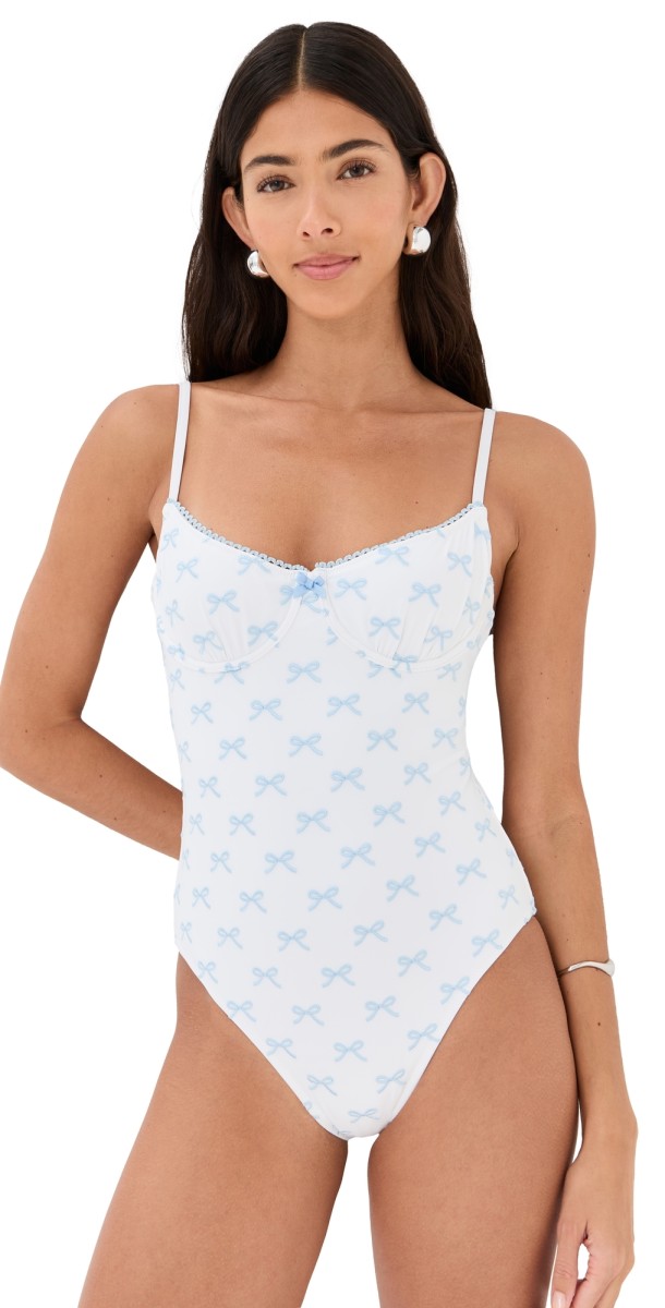 Solid & Striped Solid & Striped x The Summer I Turned Pretty The Taylor One Piece Embroidered Bows
