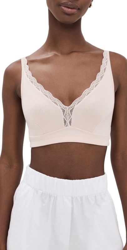 Stripe & Stare The Lace Plunge Bralette Sand