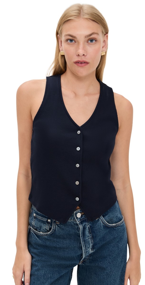Veronica Beard Jean Hoorne Top Navy
