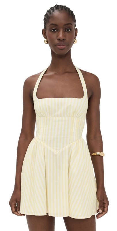 Seven Wonders Calianna Mini Dress Lemon Stripe