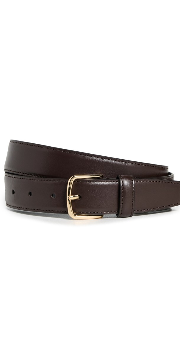Vince 32mm Stitched Fe Belt Cacao Brown