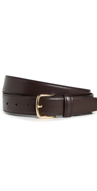 Vince 32mm Stitched Fe Belt Cacao Brown