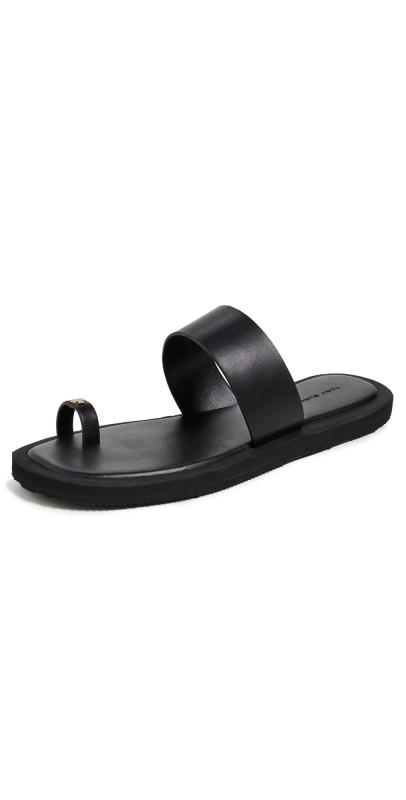 Tory Burch Toe Ring Flip Flops Perfect Black / Perfect Black