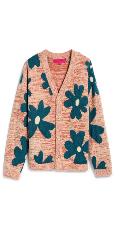 The Elder Statesman Unisex Floral Sun & Moon Unisex Cardigan Floral Multi
